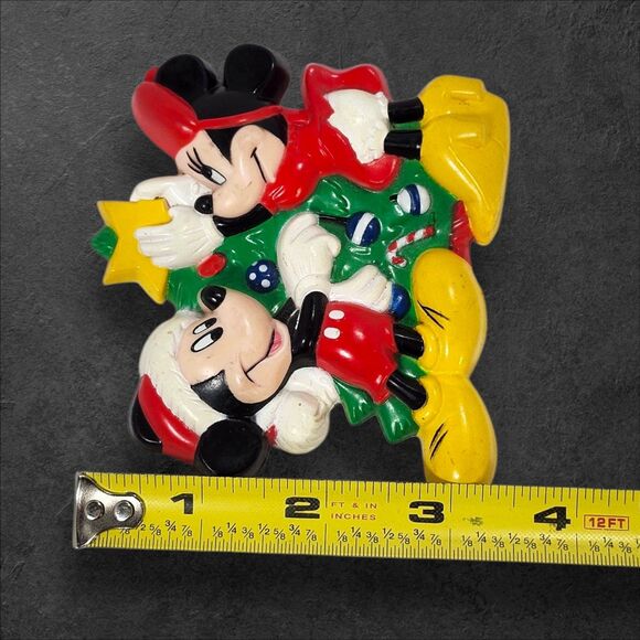 Vintage 1995 Disney Mickey & Minnie Mouse Christmas Magnet Holiday Tree Decor - Picture 5 of 5